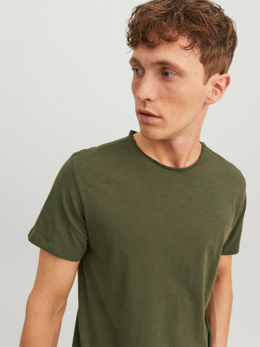 Camiseta básica verde - JJEBASHER TEE O-NECK SS NOOS