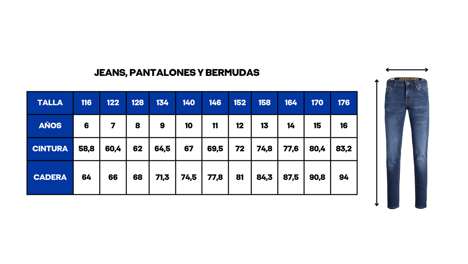 Guía De Equivalencia Talla Pantalon Hombre Mujer Pantalon Hombre