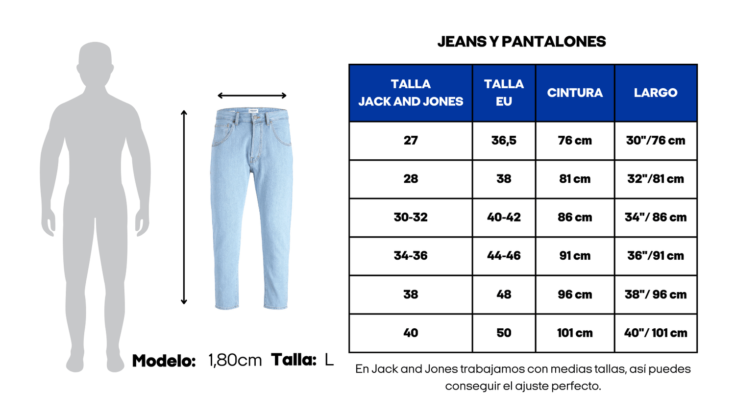 Guía de tallas rocky – JACK & JONES Madrid