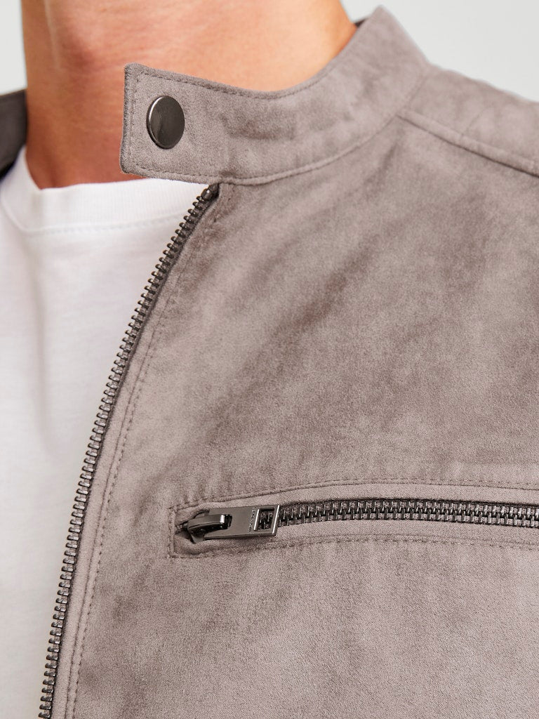 Chaqueta Efecto Ante Marrón - JJEDYLAN