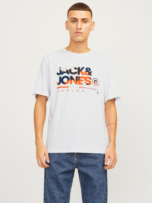 Camiseta con logo blanca - JJLUKE