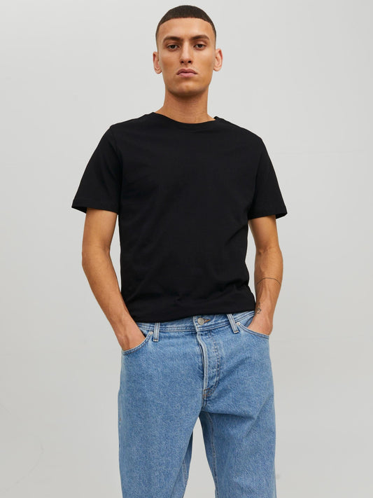 Camiseta de manga corta básica negra - JJEORGANIC