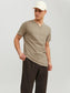 Camiseta cuello pico beige - SPLIT