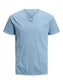 Camiseta manga corta cashmere azul JJESPLIT