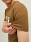 Camiseta de manga corta con logo marrón  -JJECORP
