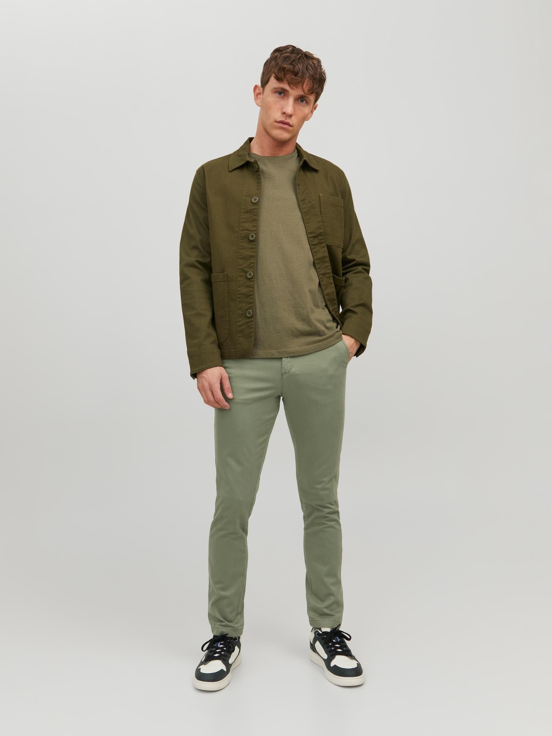 Pantalón Chino ajustado verde - JPSTMARCO JJBOWIE SA NOOS Pants