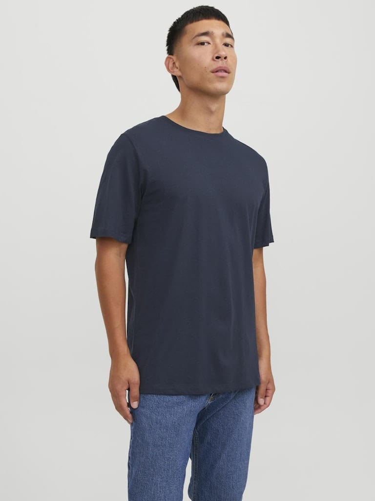 Camiseta azul - JJEORGANIC BASIC TEE SS O-NECK NOOS