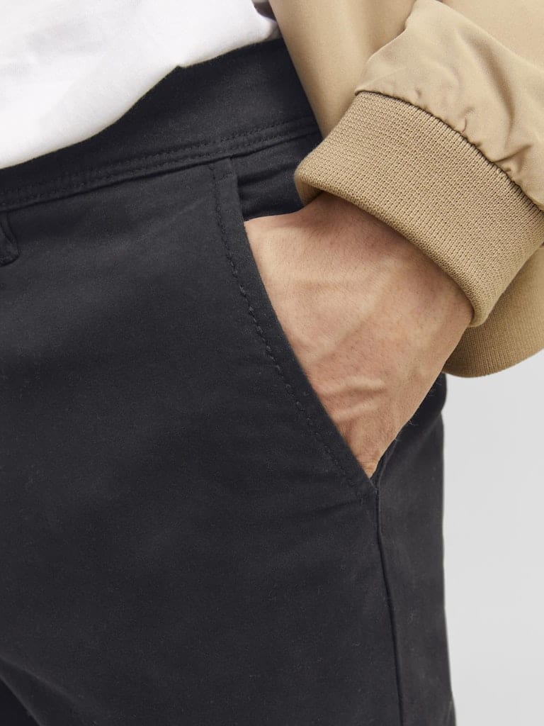 Pantalón chino negro - JPSTMARCO BOWIE SA BLACK NOOS