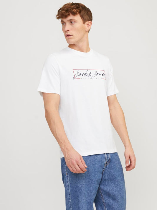 Camiseta blanca manga corta -JJZURI