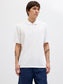 Polo con cremallera blanco - JJEAUSTIN ZIP POLO SS NOOS