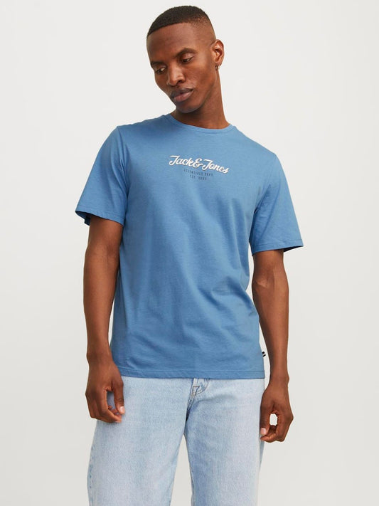 Camiseta manga corta con logo azul - JJHENRY