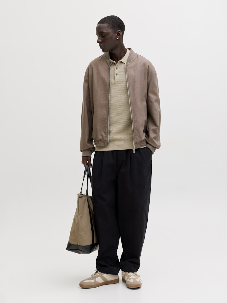 JPRBLURILEY Knit Polo-Shirt - Lemon Pepper