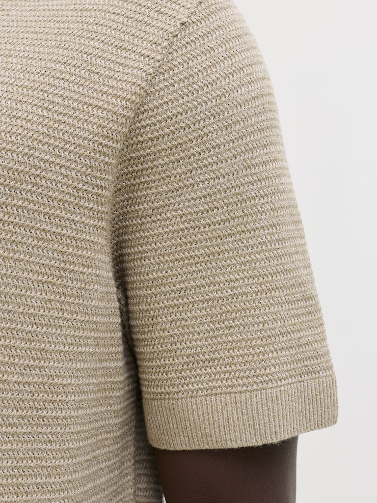 JPRBLURILEY Knit Polo-Shirt - Lemon Pepper