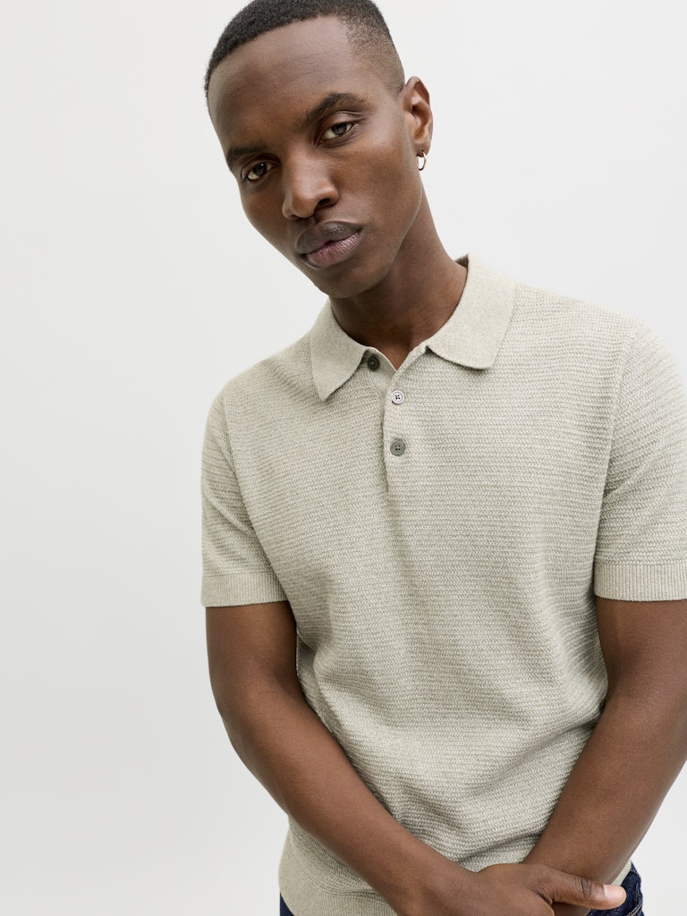 JPRBLURILEY Knit Polo-Shirt - Mermaid