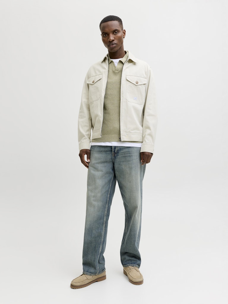 JPRBLURILEY Knit Polo-Shirt - Lemon Pepper