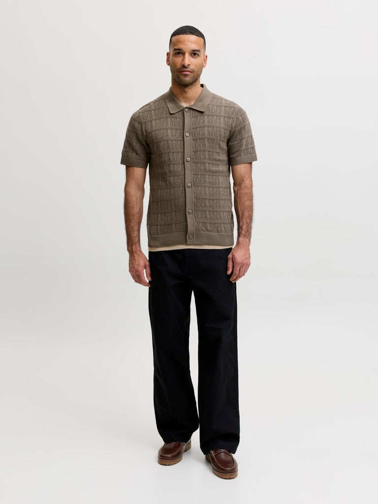 JPRBLAPALMER Knit Polo-Shirt - Morel