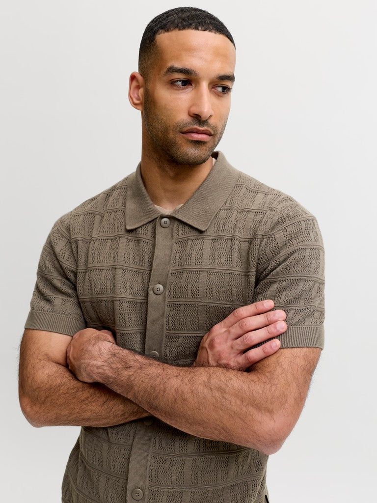 JPRBLAPALMER Knit Polo-Shirt - Morel
