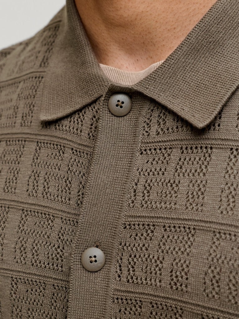 JPRBLAPALMER Knit Polo-Shirt - Morel