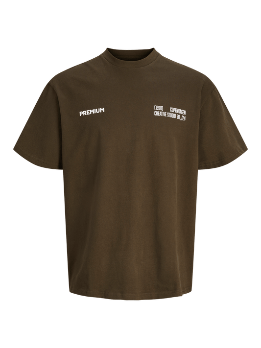 Camiseta con logo marrón - JPRBLAHARVEY