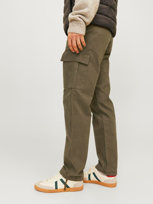 Pantalón cargo ancho verde - JPSTKANE