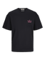 Camiseta oversize estampada negra -JORMYKONOS