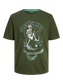 Camiseta estampada verde - JJSKULL