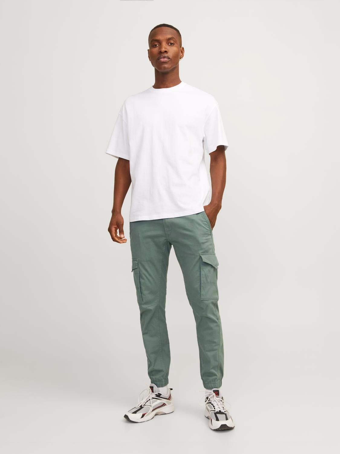 Pantalón Cargo Slim Verde -  JPSTPAUL FLAKE