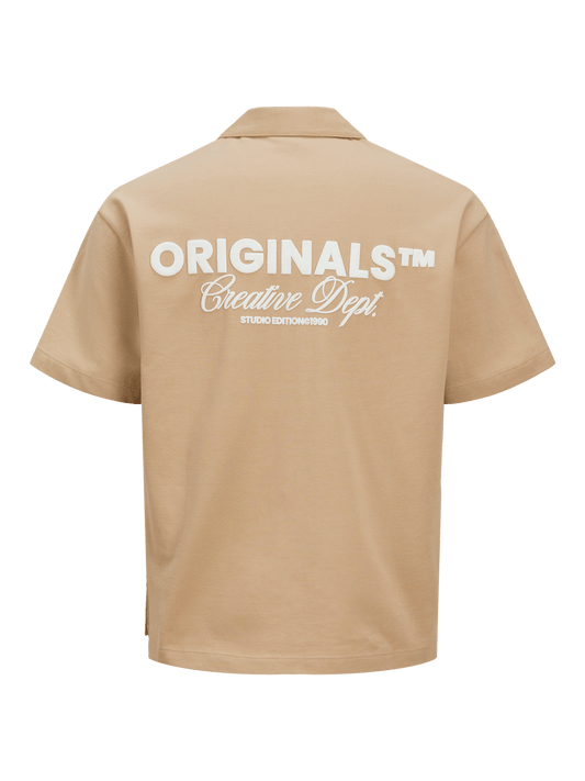 Polo con logo beige - JORDEPARTMENT