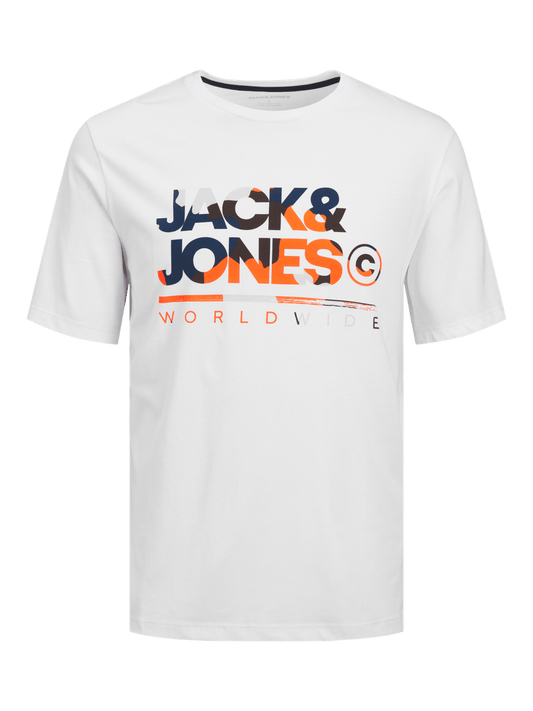 Camiseta con logo blanca - JJLUKE