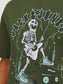 Camiseta estampada verde - JJSKULL