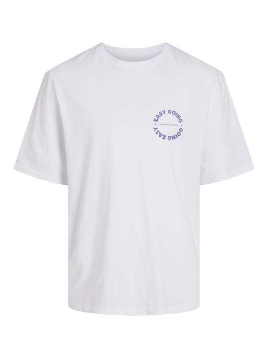 Camiseta estampada blanca - JORBLEACH