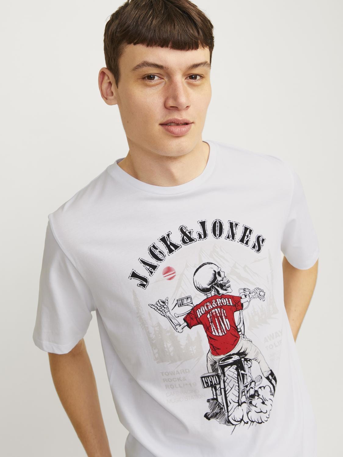 Camiseta estampada blanca - JJSKULL