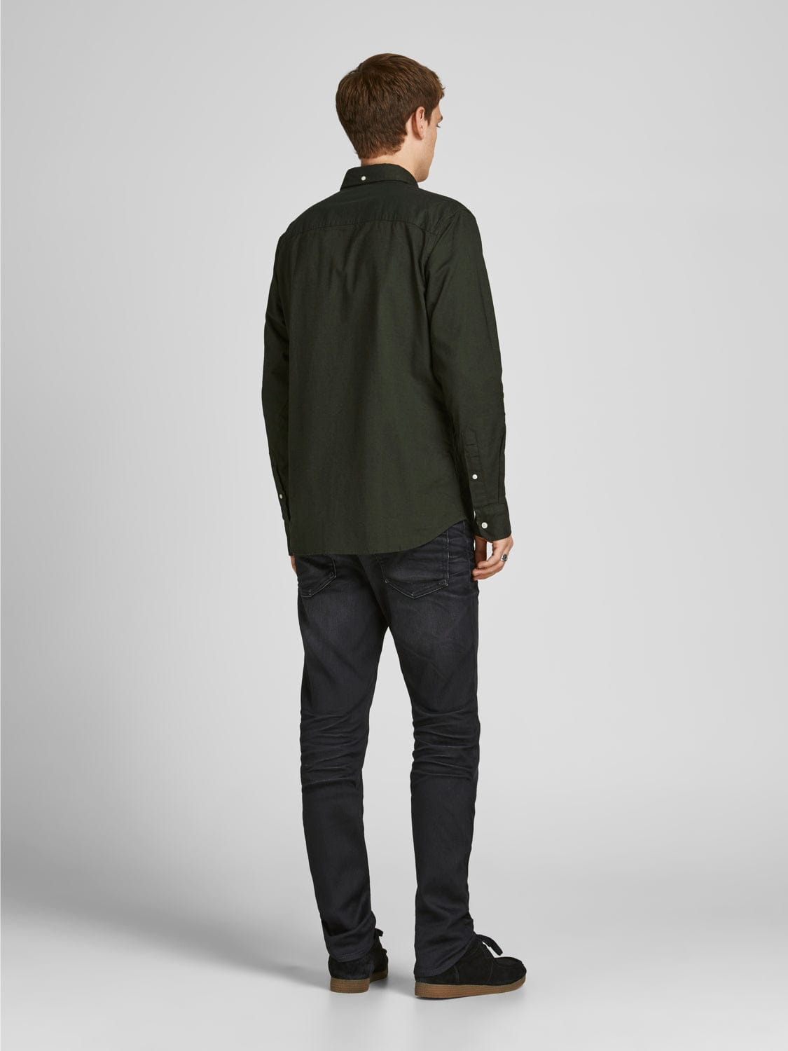 Camisa algodón orgánico con bolsillo verde oliva -JPRBROOK