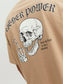 Camiseta de manga corta con estampado beige WORLD