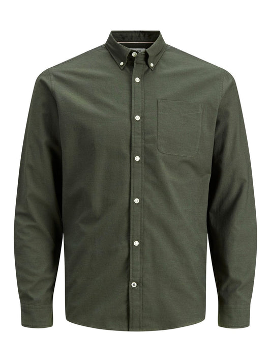 Camisa verde con bolsillo- OXFORD