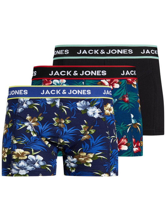 PACK 3 BÓXERS FLOWER - NEGRO