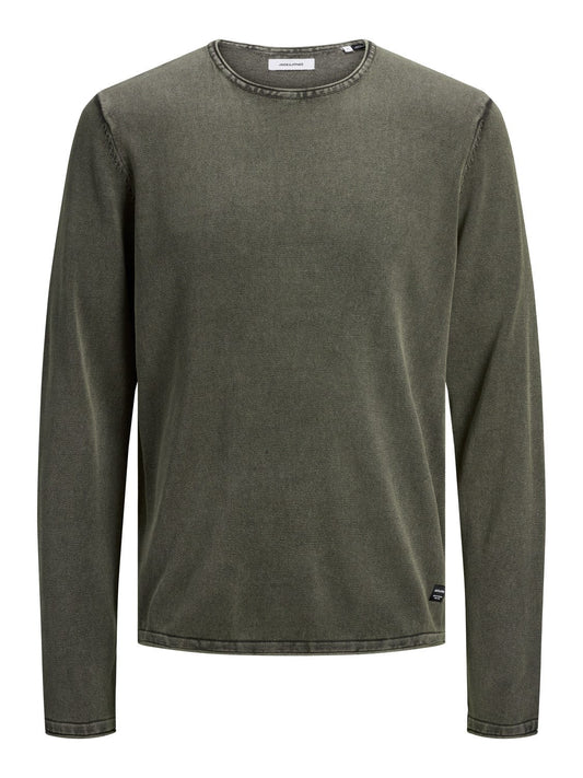 Jersey algodón fino verde -JJELEO