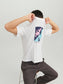 Camiseta de algodón de manga corta blanca - JORTULUM