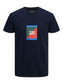 Camiseta de manga corta con logo azul marina BECKSS