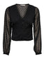 Top con transparencias escotado negro KUMI