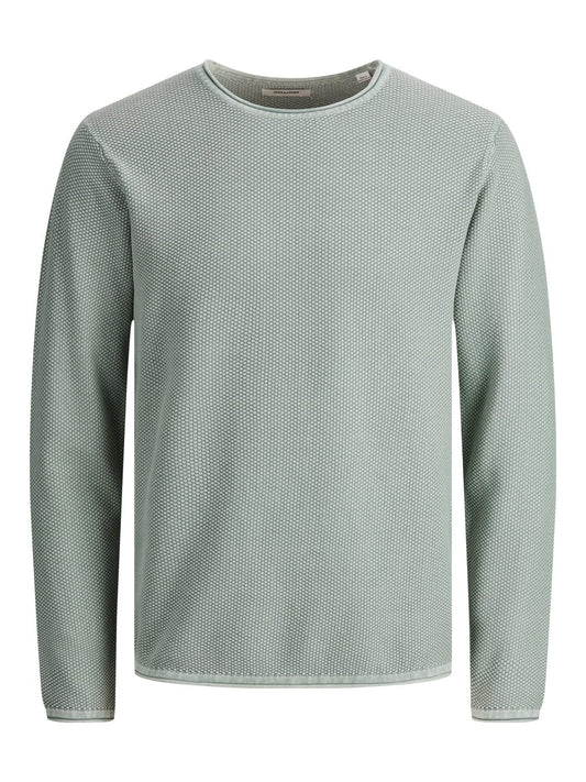 Jersey hombre cuello redondo algodón gris Sylvester