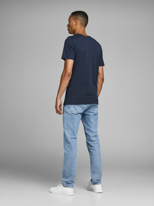 Camiseta de manga corta con logo azul marino - CORP