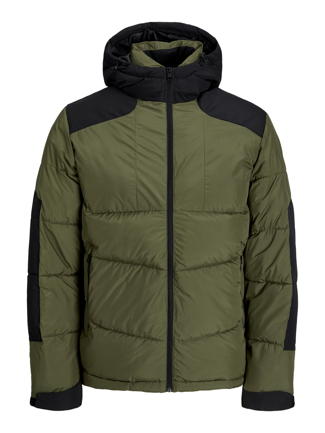 Abrigo acolchado verde y negro -JCOOTIS