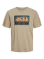 Camiseta maga corta con logo beige -JCOLOGAN