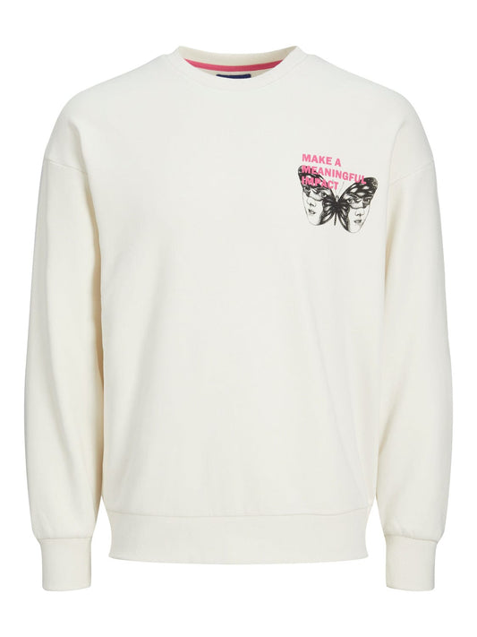 Sudadera estampado en parte trasera blanca PRESENCE
