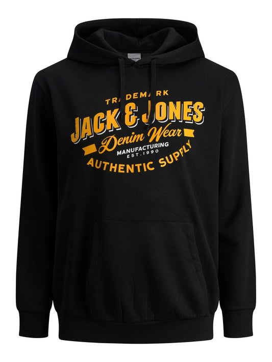 Sudadera con capucha logo negra - JJELOGO