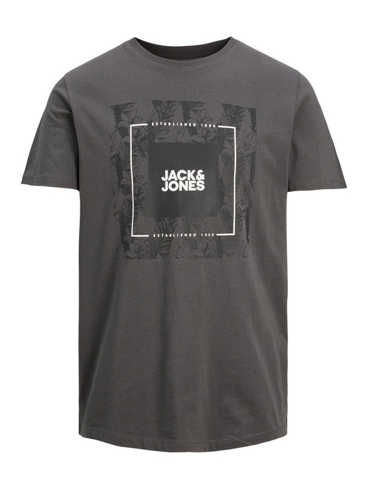 Camiseta manga corta gris logo - JJTROPICANA