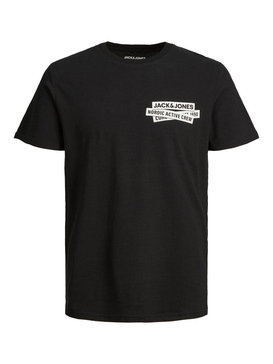 Camiseta negra de algodón- JCOSPIRIT