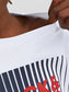 Camiseta blanca manga larga con logo JJECORP