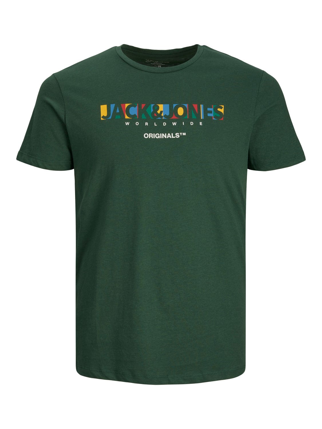 Camiseta manga corta de algodón verde estampada Palette